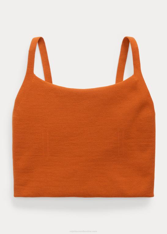 dyb solnedgangshimmel Kvinder Ralph Lauren uldblandet tanktop med lige hals Z426B3225