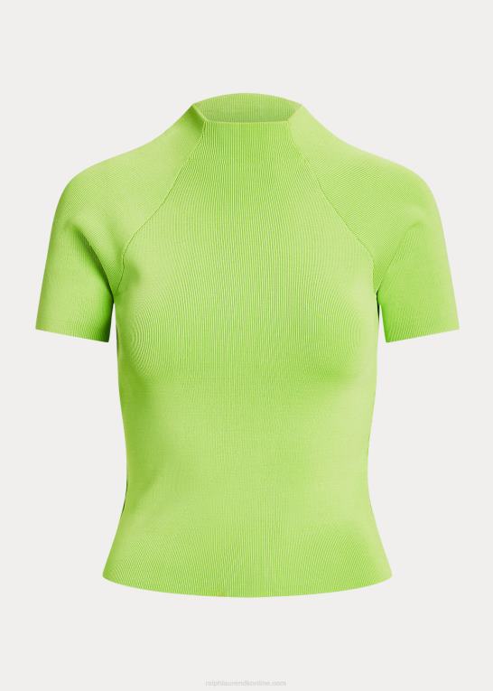 elektrisk kalk Kvinder Ralph Lauren kortærmet mockneck sweater Z426B3898
