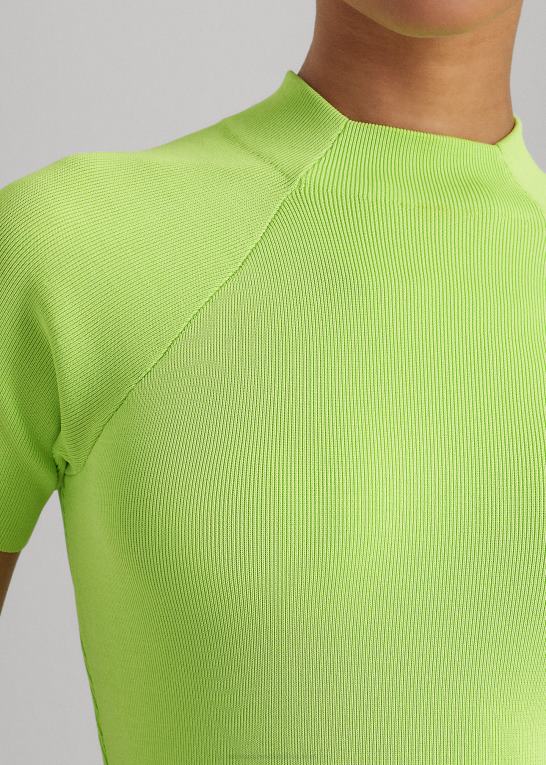 elektrisk kalk Kvinder Ralph Lauren kortærmet mockneck sweater Z426B3898