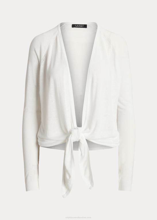 hvid Kvinder Ralph Lauren sweater i hørblanding Z426B4337