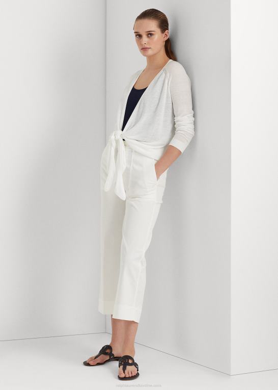 hvid Kvinder Ralph Lauren sweater i hørblanding Z426B4337