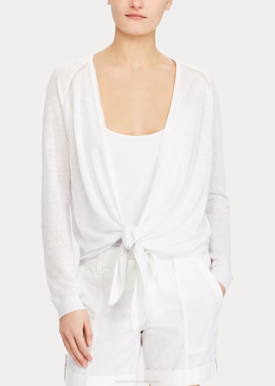 hvid Kvinder Ralph Lauren sweater i hørblanding Z426B4337