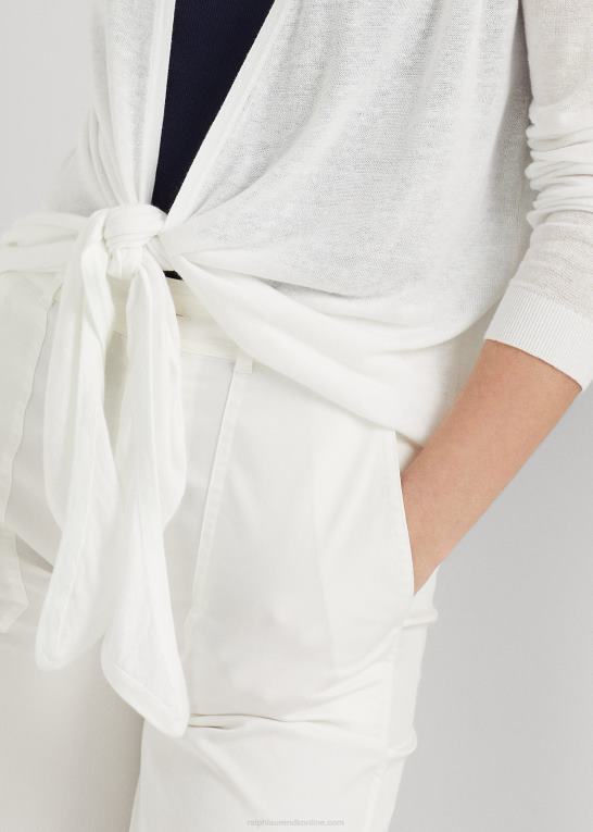hvid Kvinder Ralph Lauren sweater i hørblanding Z426B4337