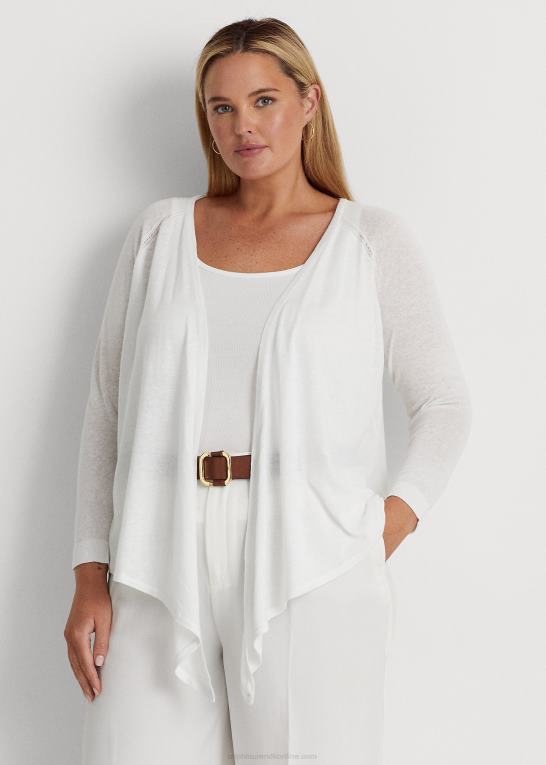 hvid Kvinder Ralph Lauren sweater i hørblanding Z426B4550