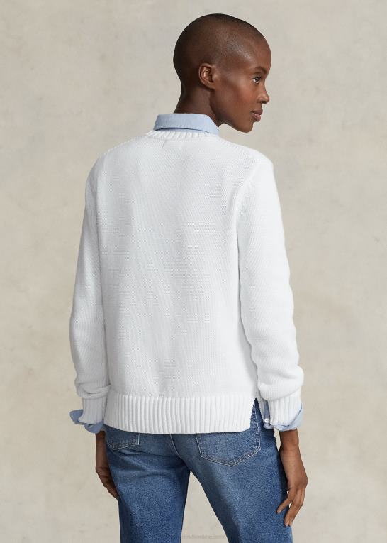 hvid multi Kvinder Ralph Lauren polobjørn sweater i bomuldsblanding Z426B3063