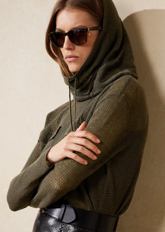 ikon oliven Kvinder Ralph Lauren tragthals-sweater i silkehør Z426B9291
