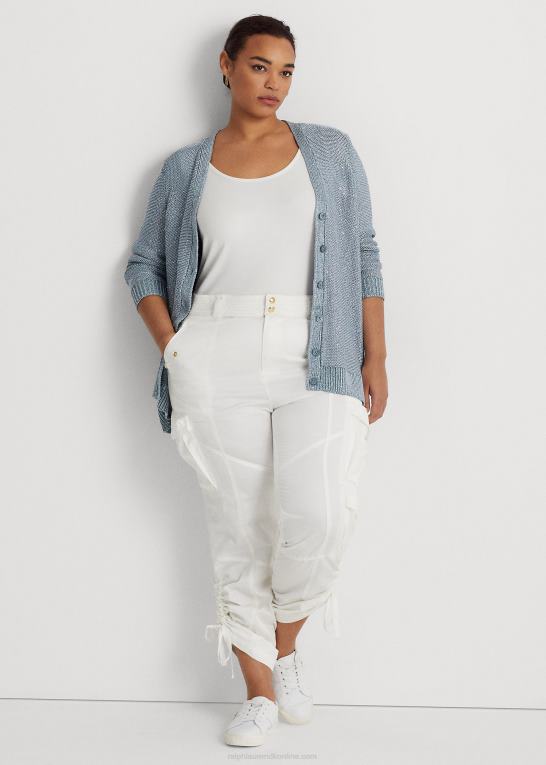indigo ocean multi Kvinder Ralph Lauren cardigan med pailletter i hør Z426B4599