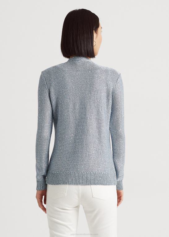 indigo ocean multi Kvinder Ralph Lauren cardigan med pailletter i hør Z426B9415
