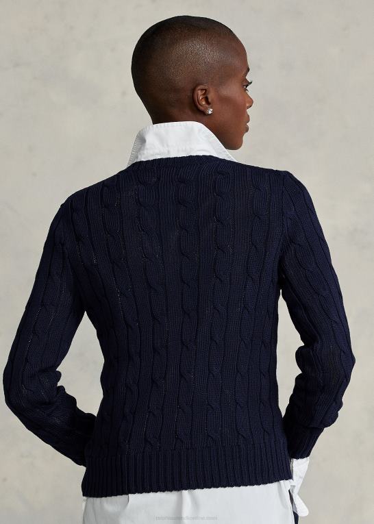 jægerflåde Kvinder Ralph Lauren slim fit kabelstrikket sweater Z426B3358