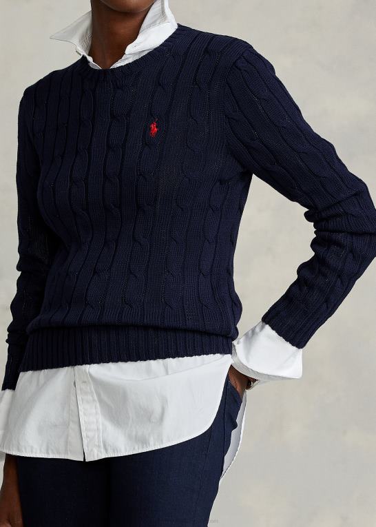jægerflåde Kvinder Ralph Lauren slim fit kabelstrikket sweater Z426B3358