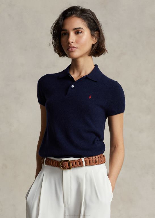 jægerflåde Kvinder Ralph Lauren slim fit kashmir poloshirt Z426B3181