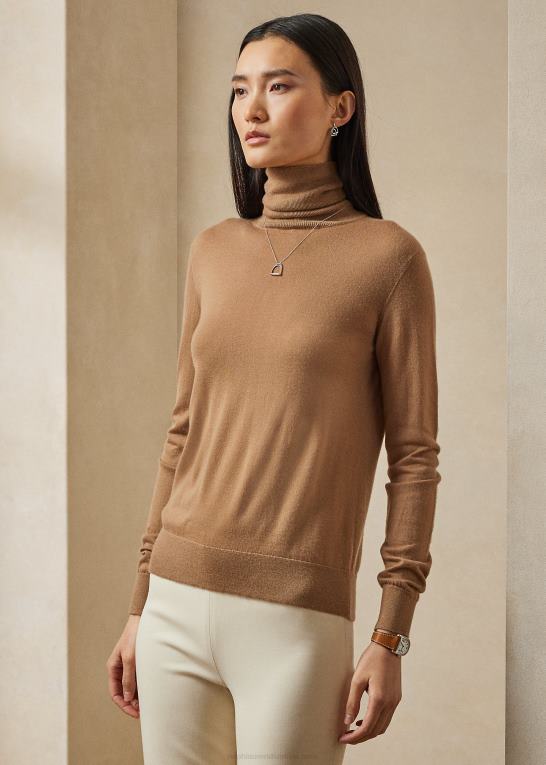 kamel Kvinder Ralph Lauren kashmir rullekrave Z426B3527
