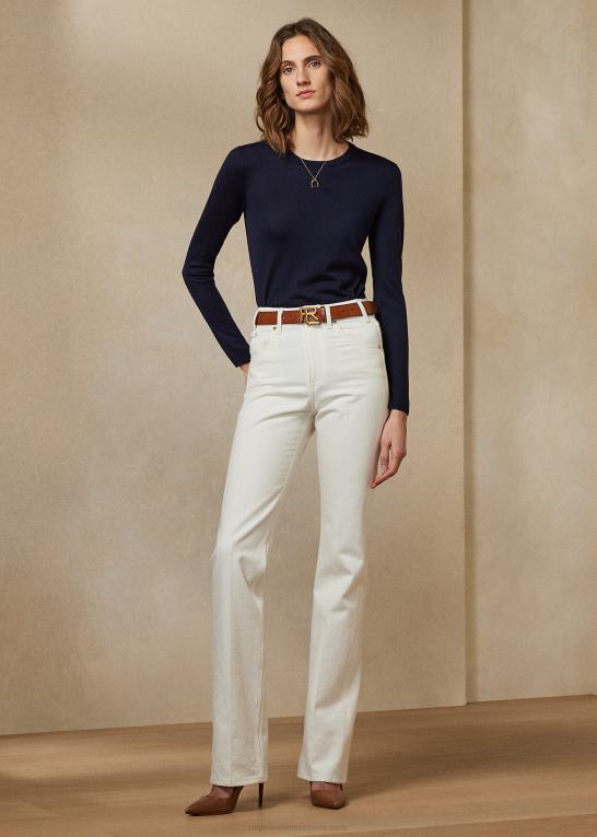 klassisk formand flåde Kvinder Ralph Lauren kashmir sweater med rund hals Z426B9351