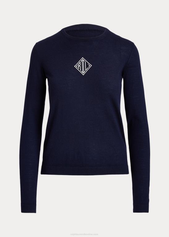 lux marine/hvid Kvinder Ralph Lauren rl kashmir sweater Z426B3477