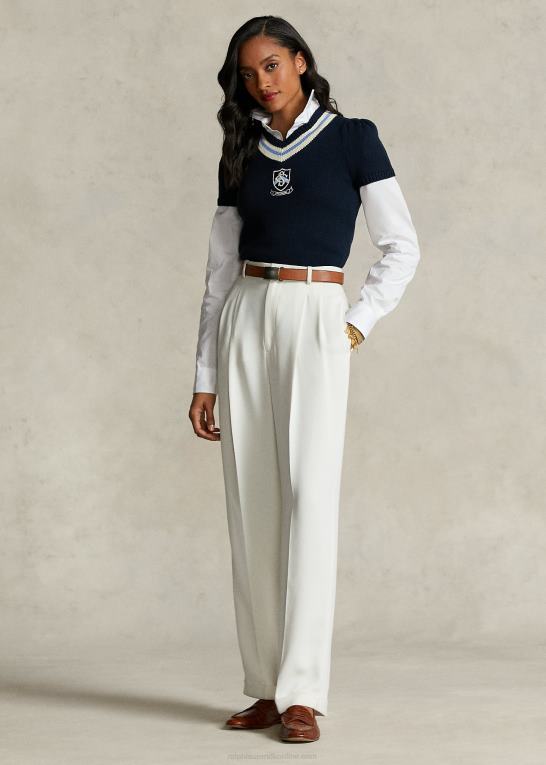 marineblå multi Kvinder Ralph Lauren spelman-kollektionen crickettrøje Z426B3312