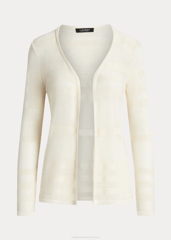 mascarpone creme Kvinder Ralph Lauren stribet strik cardigan Z426B4442