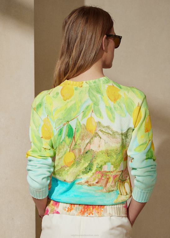 multi Kvinder Ralph Lauren trykt bomuldstrøje med rund hals Z426B9320