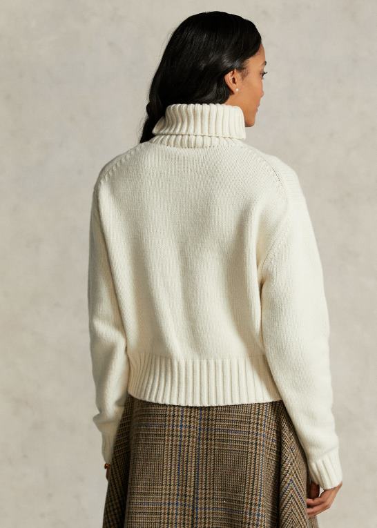 pergament creme Kvinder Ralph Lauren den spelman indsamling brev rullekrave Z426B3316