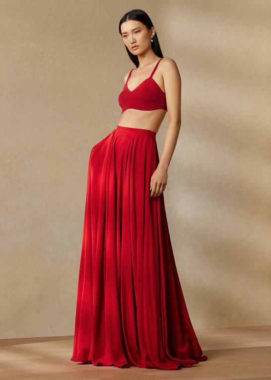 rouge Kvinder Ralph Lauren ribstrikket silke bralette Z426B3505