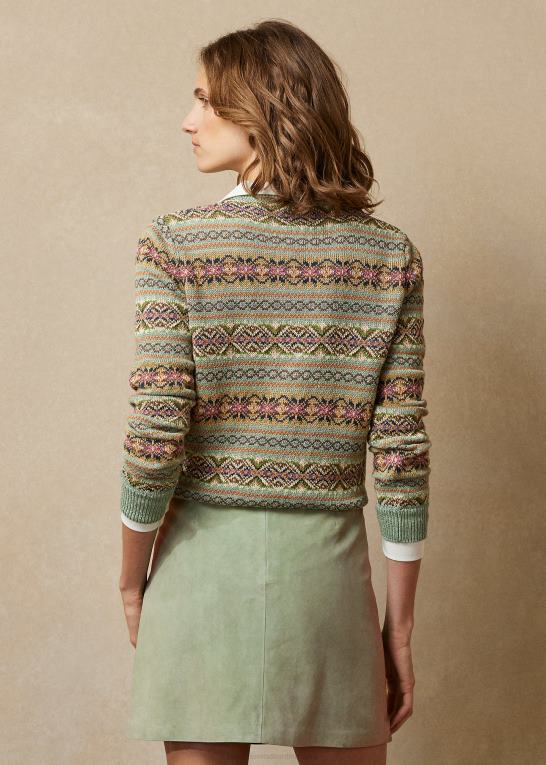 salvie multi Kvinder Ralph Lauren fair isle sweater med v-hals Z426B3557