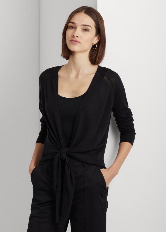 sort Kvinder Ralph Lauren cardigan foran Z426B4035
