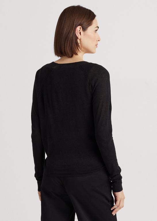 sort Kvinder Ralph Lauren cardigan foran Z426B4035