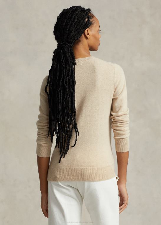 tan multi Kvinder Ralph Lauren bil-motiv kashmir-blanding sweater Z426B3200