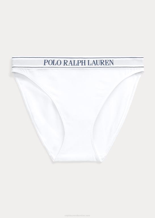 hvid sky Kvinder Ralph Lauren bikinitrusse med gentaget logo Z426B3378