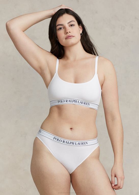 hvid sky Kvinder Ralph Lauren bikinitrusse med gentaget logo Z426B3378