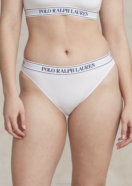 hvid sky Kvinder Ralph Lauren bikinitrusse med gentaget logo Z426B3378