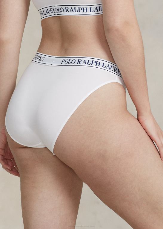hvid sky Kvinder Ralph Lauren bikinitrusse med gentaget logo Z426B3378