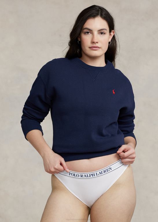 hvid sky Kvinder Ralph Lauren bikinitrusse med gentaget logo Z426B3378