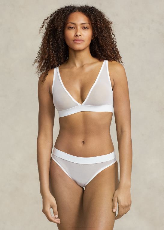 hvid sky Kvinder Ralph Lauren mesh lav talje bikini trusse Z426B3374