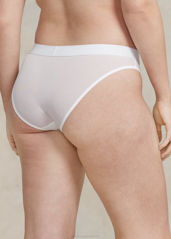 hvid sky Kvinder Ralph Lauren mesh lav talje bikini trusse Z426B3374
