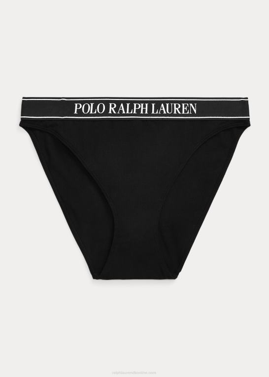onyx Kvinder Ralph Lauren bikinitrusse med gentaget logo Z426B3377