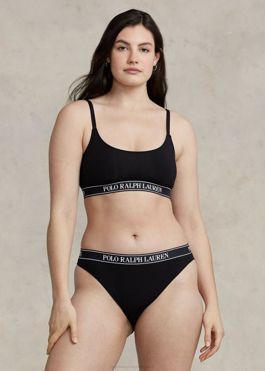 onyx Kvinder Ralph Lauren bikinitrusse med gentaget logo Z426B3377