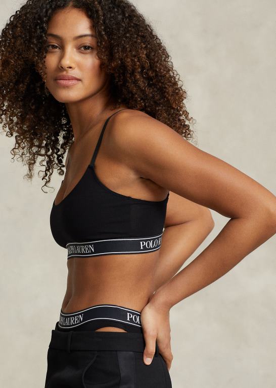 onyx Kvinder Ralph Lauren bikinitrusse med gentaget logo Z426B3377