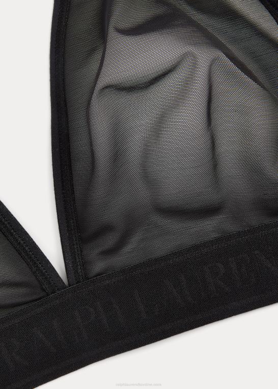 onyx Kvinder Ralph Lauren dyb-bh i mesh uforet Z426B3376