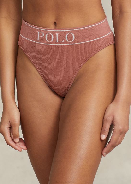 terracotta Kvinder Ralph Lauren logo sømløs high-rise trusse Z426B3380