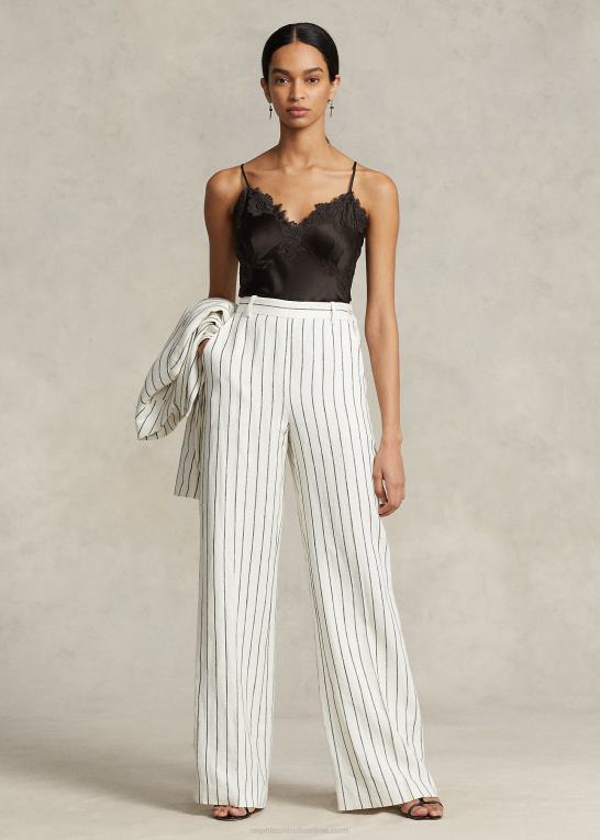 antik brun Kvinder Ralph Lauren camisole af morbærsilke med blonder Z426B3179
