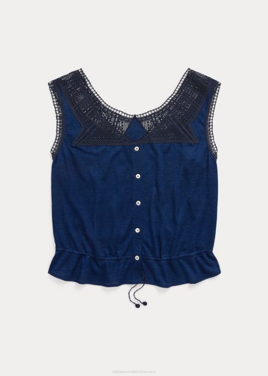 indigo Kvinder Ralph Lauren hæklet camisole Z426B3639