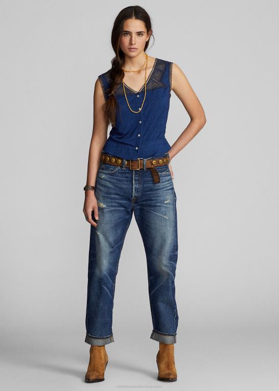 indigo Kvinder Ralph Lauren hæklet camisole Z426B3639
