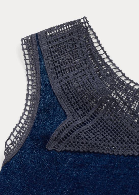 indigo Kvinder Ralph Lauren hæklet camisole Z426B3639