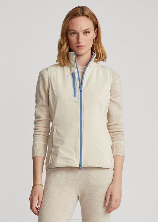 sandlyng/blå Kvinder Ralph Lauren ærmeløs frottévest med fuld lynlås Z426B3712
