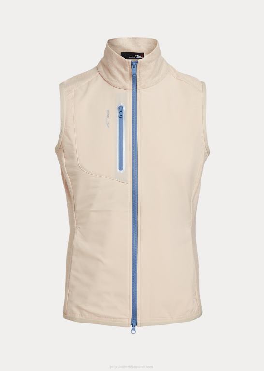 sandlyng/blå Kvinder Ralph Lauren ærmeløs frottévest med fuld lynlås Z426B3712