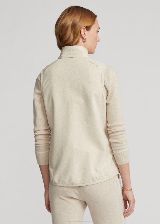 sandlyng/blå Kvinder Ralph Lauren ærmeløs frottévest med fuld lynlås Z426B3712