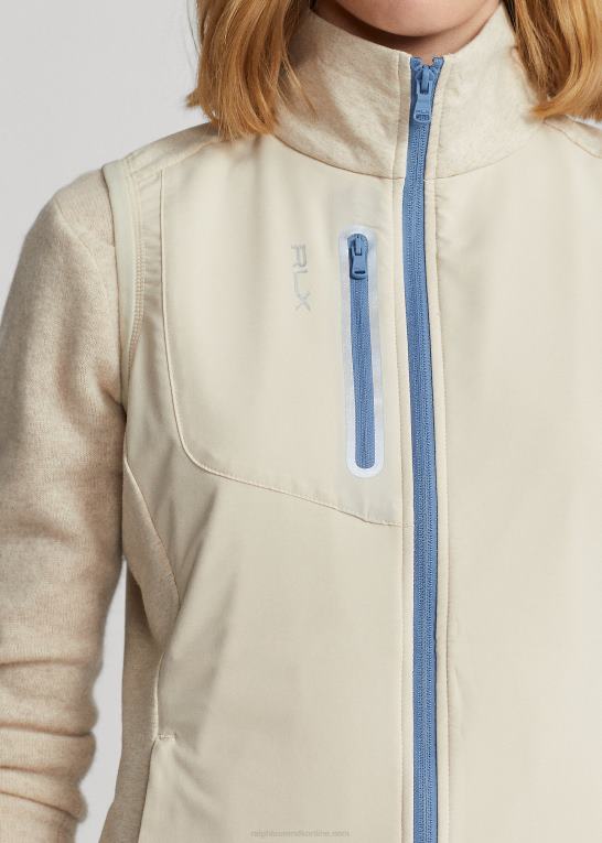 sandlyng/blå Kvinder Ralph Lauren ærmeløs frottévest med fuld lynlås Z426B3712