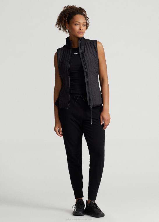 sort Kvinder Ralph Lauren hybrid ydeevne vest med fuld lynlås Z426B3735