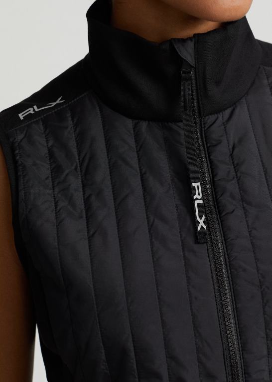 sort Kvinder Ralph Lauren hybrid ydeevne vest med fuld lynlås Z426B3735