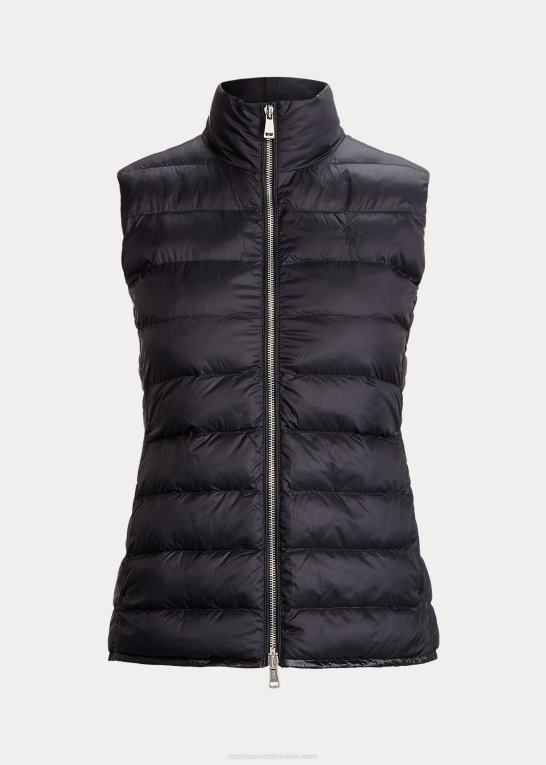 sort Kvinder Ralph Lauren pakbar quiltet vest Z426B3283